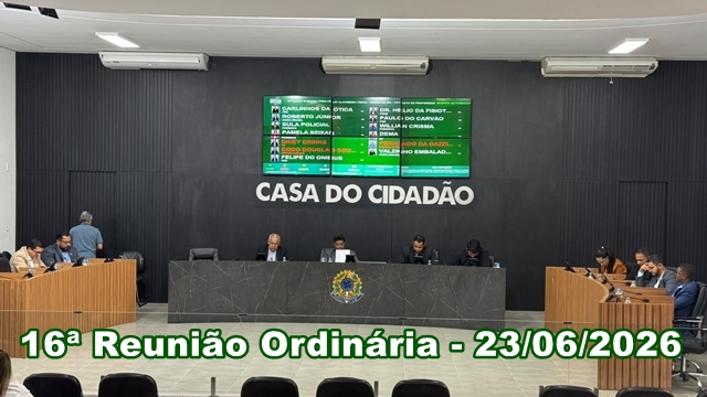 Projeto de Lei nº 005/2026 recebeu voto favorável de todos os Vereadores presentes à sessão desta terça-feira (23/06)